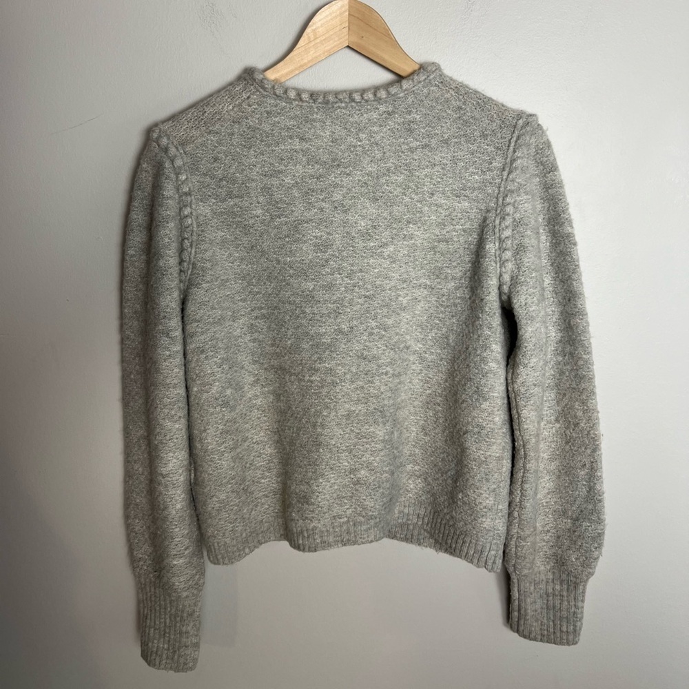 J Crew Odette Sweater Lady Jacket Gray Pocket Wool Blend Quiet Luxury Size XS Wm - Picture 7 of 7